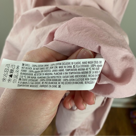English Factory Tiered Midi Dress in dust pink pockets - Picture 8 of 10